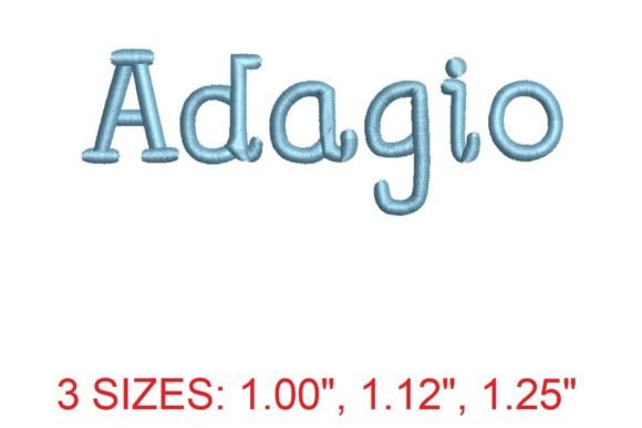 Adagio Bold Embroidery Font: A Stylish Choice