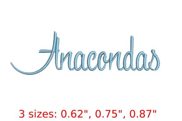Anacondas Font: A Wild Touch for Embroidery