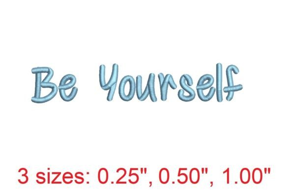 Be Yourself: A Bold and Unique Embroidery Font