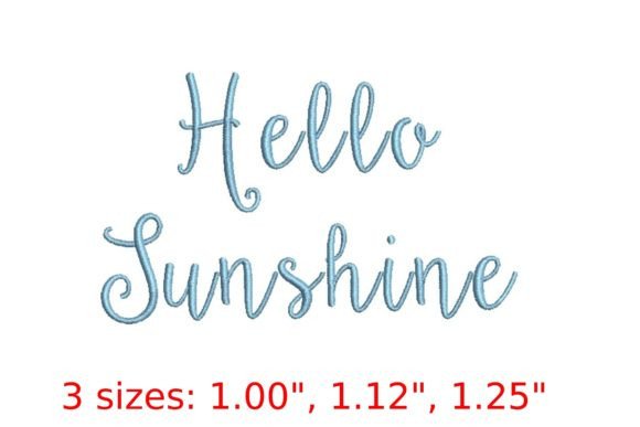 Charming Hello Sunshine Embroidery Font