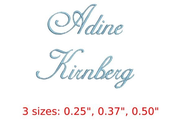 Elegant Adine Kirnberg: A Calligraphic Embroidery Gem