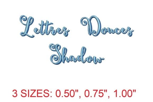 Elegant Lettres Douces Shadow Embroidery Font