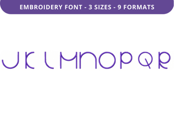 Halo Colony Font J to R: A Festive Embroidery Choice