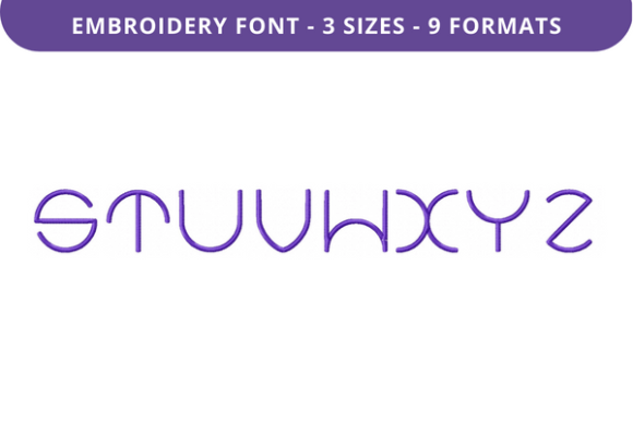 Halo Colony Font S to Z: A Stylish Embroidery Choice
