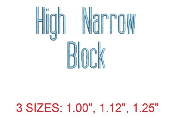 High Narrow Block Font: A Sleek Choice for Seasonal Embroidery