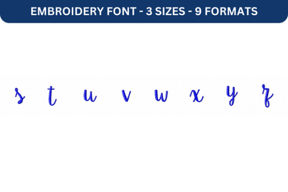 Ke Aloha Font Lower S to Z: A Stylish Embroidery Choice