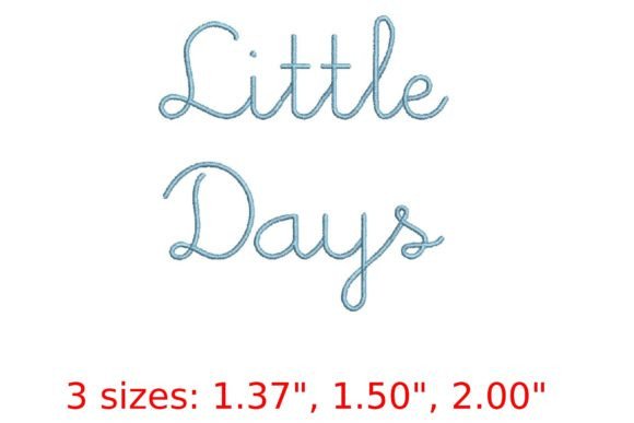 Little Days Font: A Playful Touch for Seasonal Embroidery