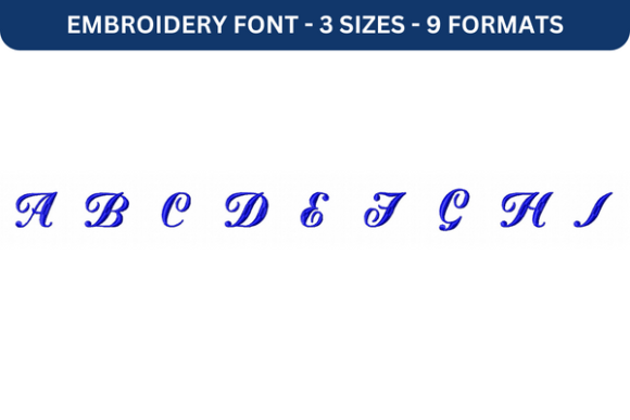 Mademoiselle K Font: A to I for Elegant Embroidery