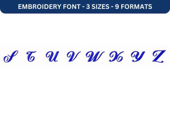 Mademoiselle K Upper S to Z: A Premium Embroidery Font