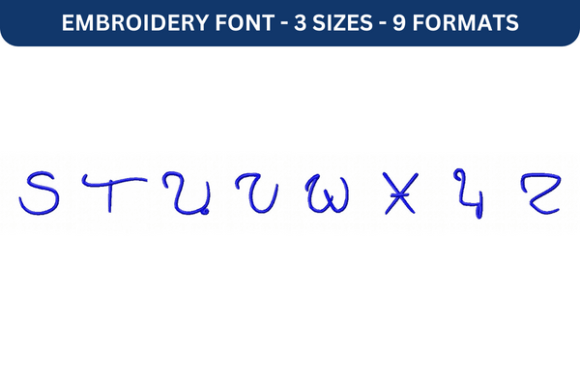 Marguerite Font Upper S to Z: A Stylish Embroidery Choice