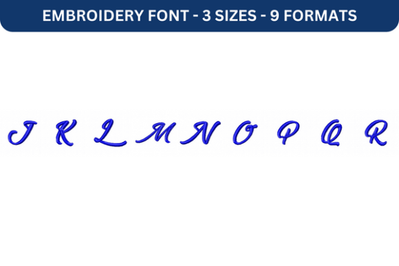 Reality Sunday Font Upper J to R: A Stylish Embroidery Choice