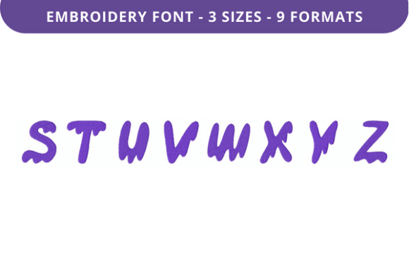 Review of Drippy Ghost Font S to Z for Embroidery