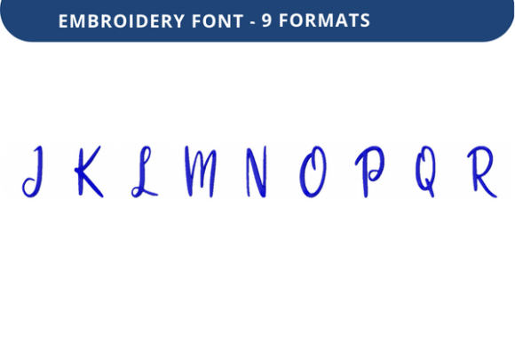 Smooth Slushie Font J to R: A Versatile Embroidery Choice
