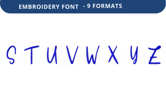 Smooth Slushie Font S to Z: A Versatile Embroidery Choice