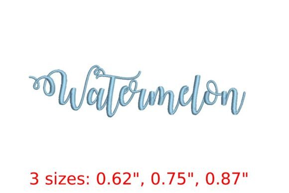 Watermelon Embroidery Font: A Summer Delight
