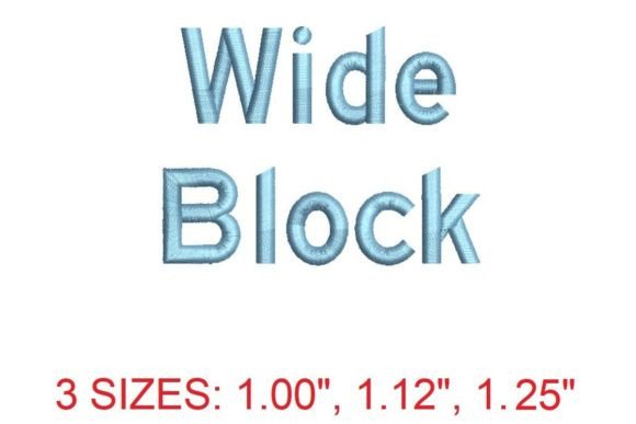 Wide Block Embroidery Font for Bold Branding