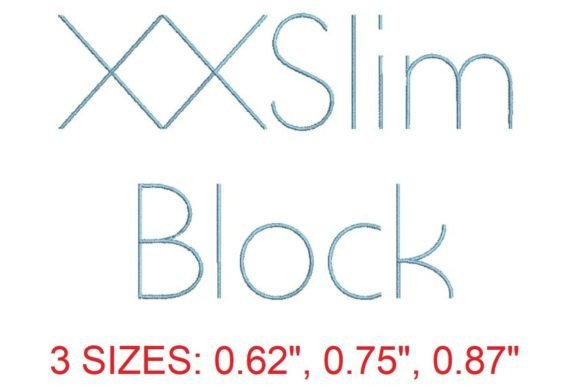 XXSlim Block Embroidery Font: A Modern Touch for Your Seasonal Creations